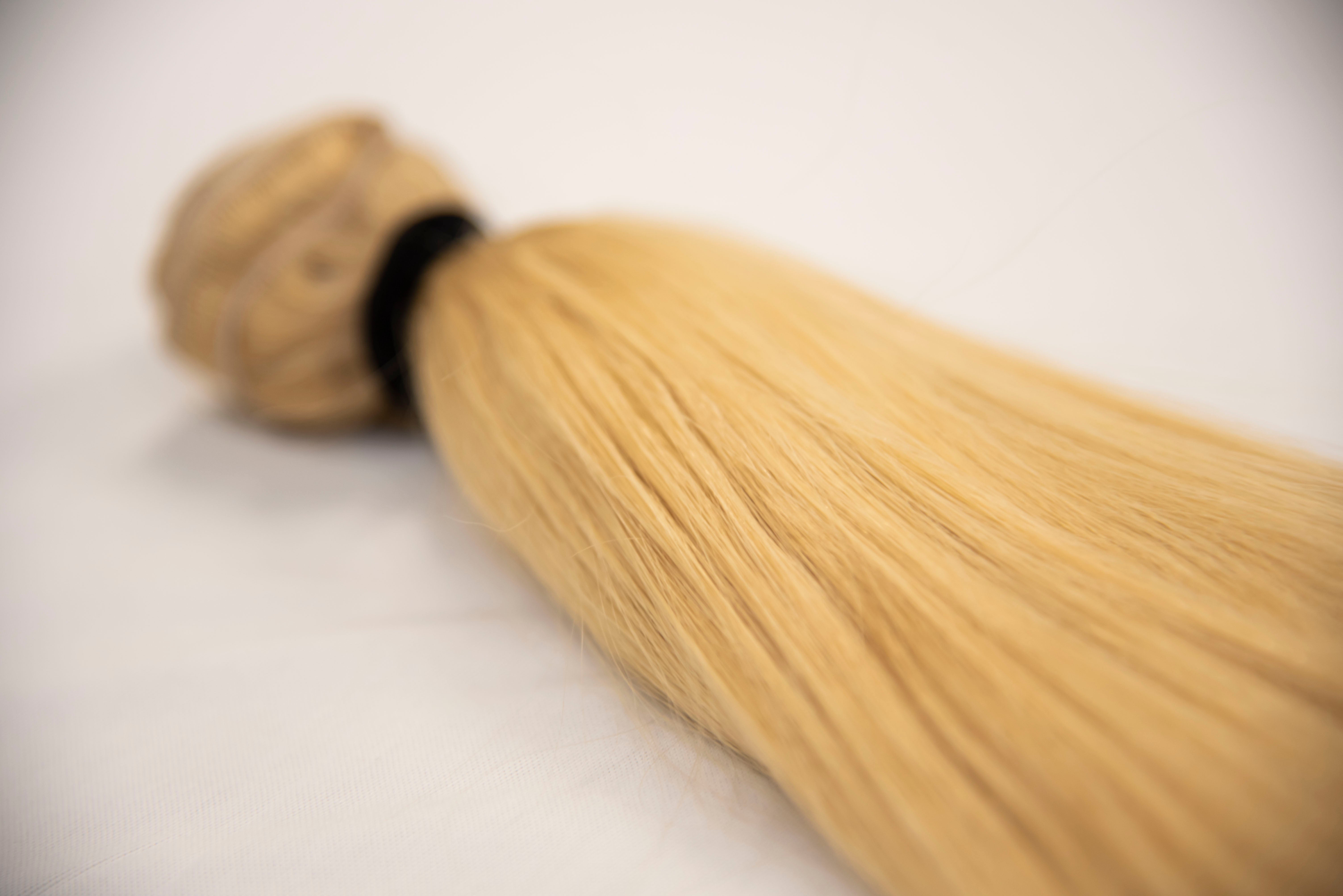 Bundle of raw dark hair